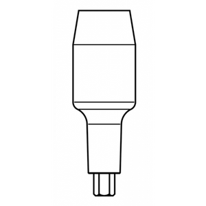 Leone Large Straight Abutment, Yellow