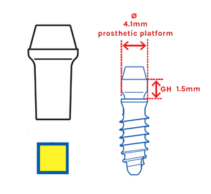 Leone MUA Abutment, Yellow