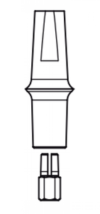 Leone 360° Anatomical Abutment, Yellow 3.0, 1 mm