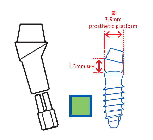 Leone MUA Green 2.2 Abutment