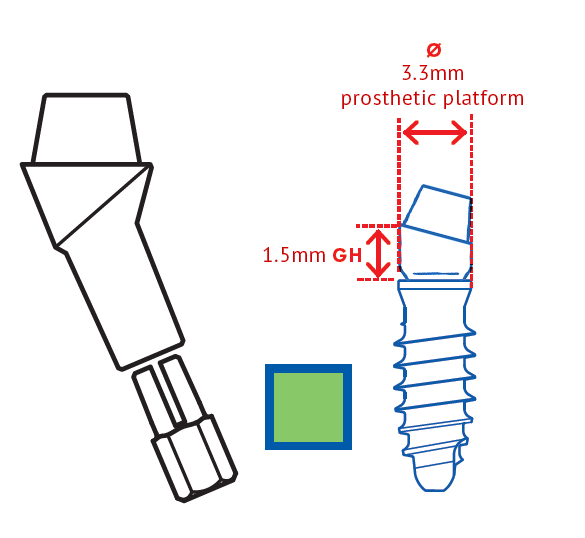 Leone MUA Green 2.2 Abutment