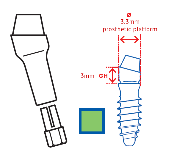 Leone MUA Green 2.2 Abutment