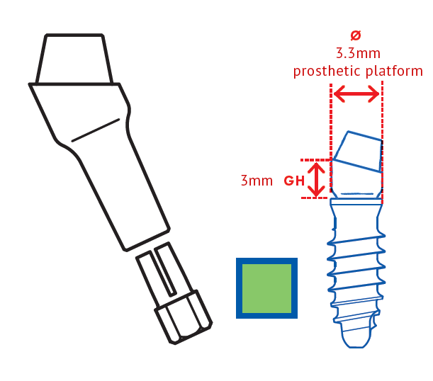 Leone MUA Green 2.2 Abutment