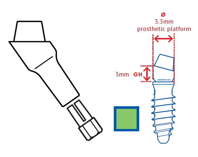 Leone MUA Green 2.2 Abutment