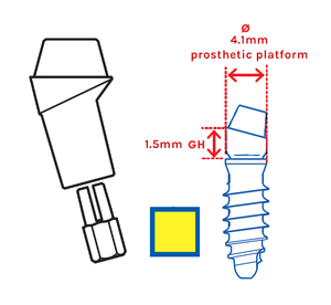 Leone MUA Abutment, Yellow
