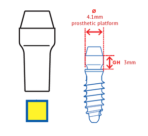 Leone MUA Abutment, Yellow