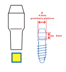 Leone MUA Abutment, Yellow