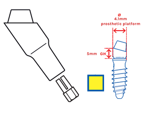 Leone MUA Abutment, Yellow