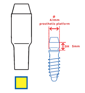 Leone MUA Abutment, Yellow
