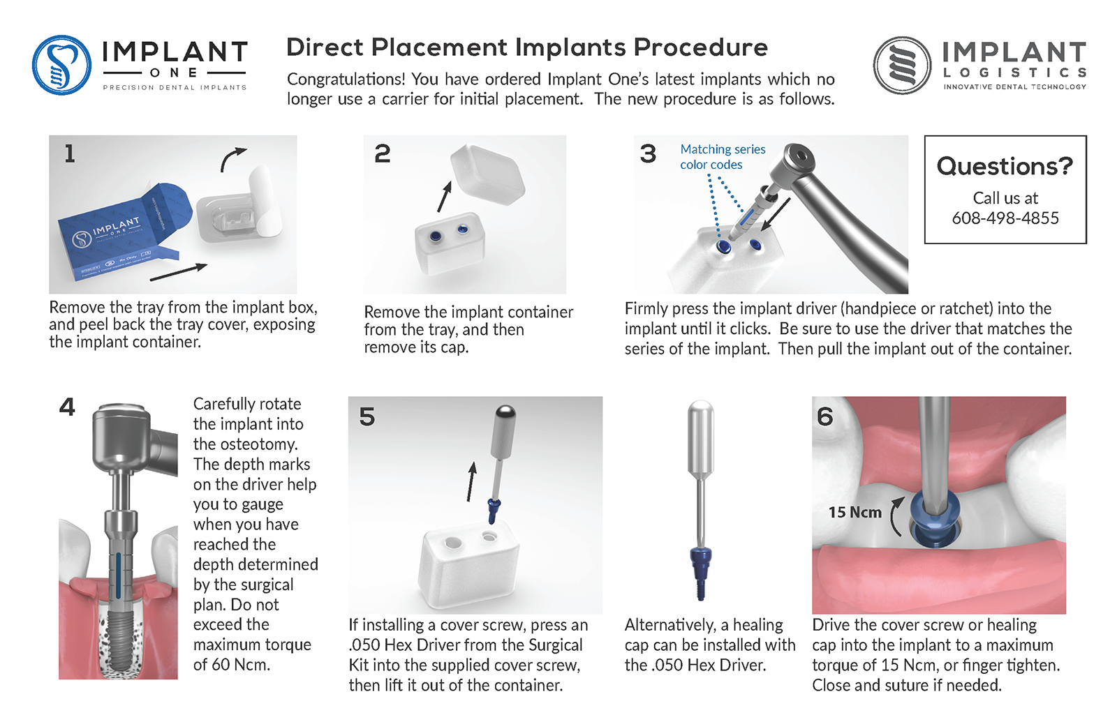 Implant One Direct Placement Implants Procedure Sheet